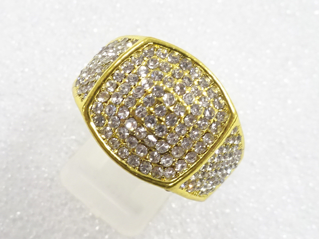 JAPANESE KIMONO / ANTIQUE CRYSTAL RING (SIZE 28)